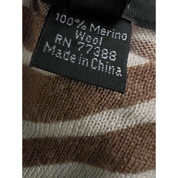 J CREW Merino Wool Sweater Dress S Zebra Animal Print Lightweight Safari Chic - Picture 5 of 10